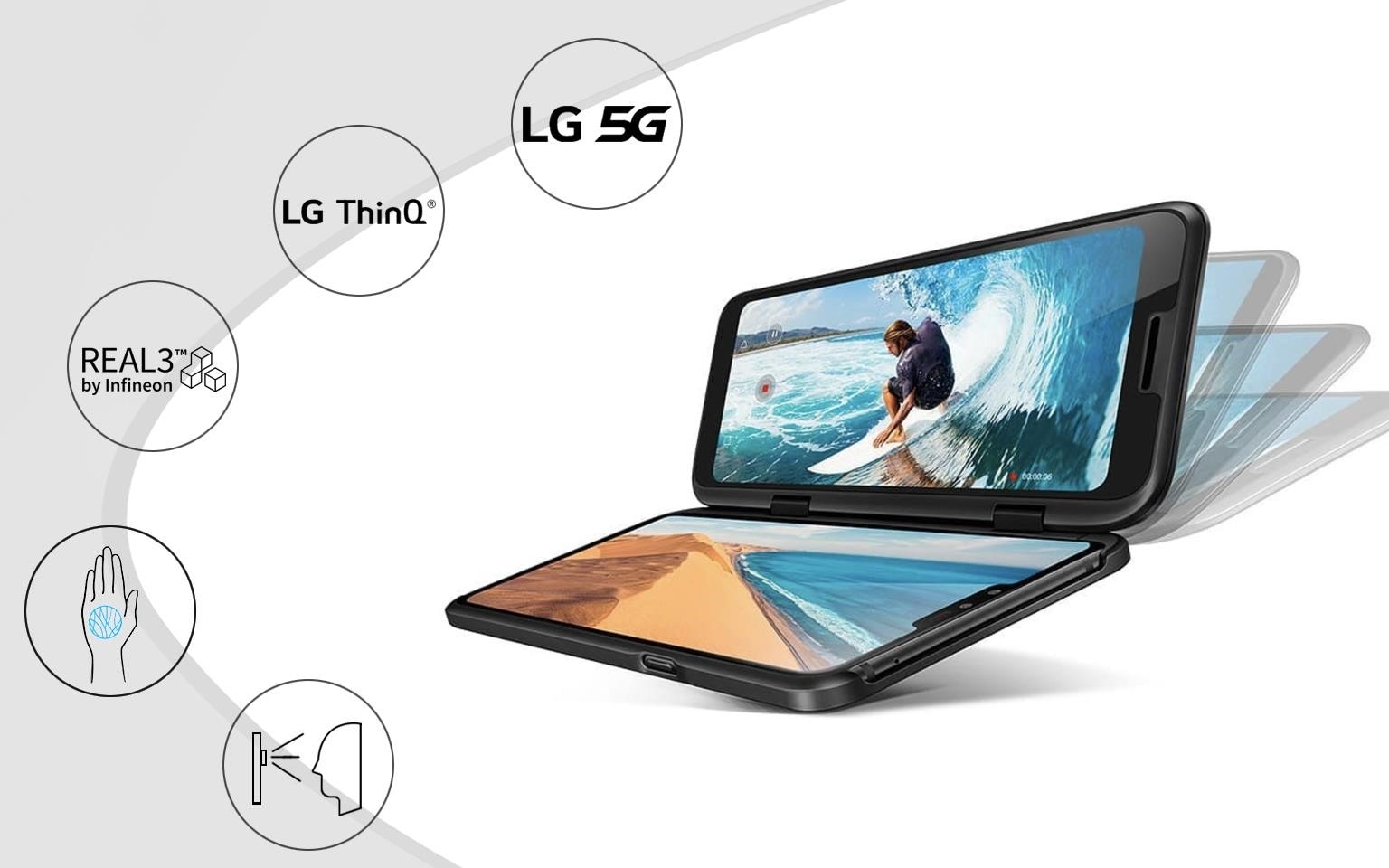 The LG dual display allows you do multi-task with ease, so you can get the most our of your 5G phone | More at LG MAGAZINE