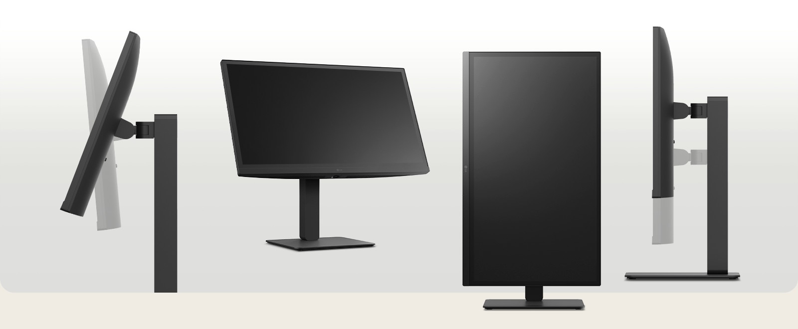Ergonomisk design med funksjoner for justering av vipping, rotasjon og høyde.