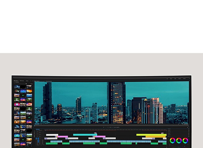 38" WQHD+-skjerm med 144 Hz.