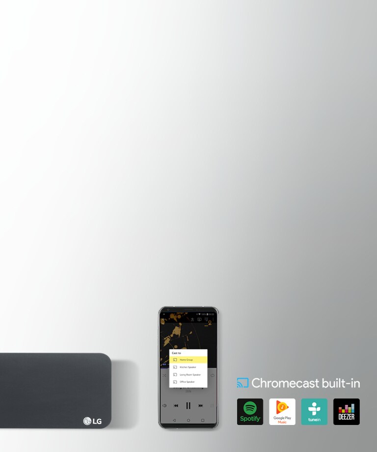 Innebygget Chromecast<br>2