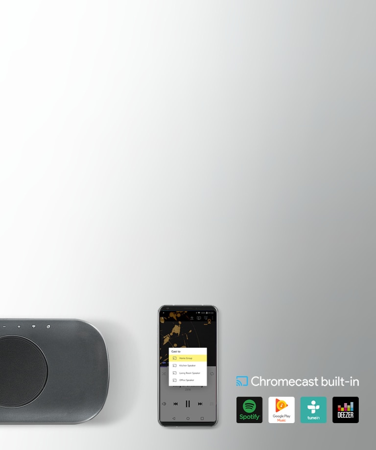 Innebygget Chromecast<br>2