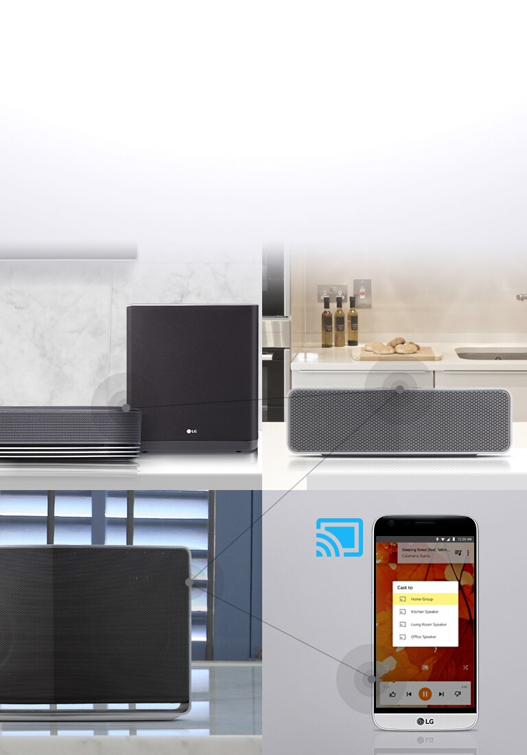  Musikk i hele hjemmet<br>med Chromecast audio<br>2