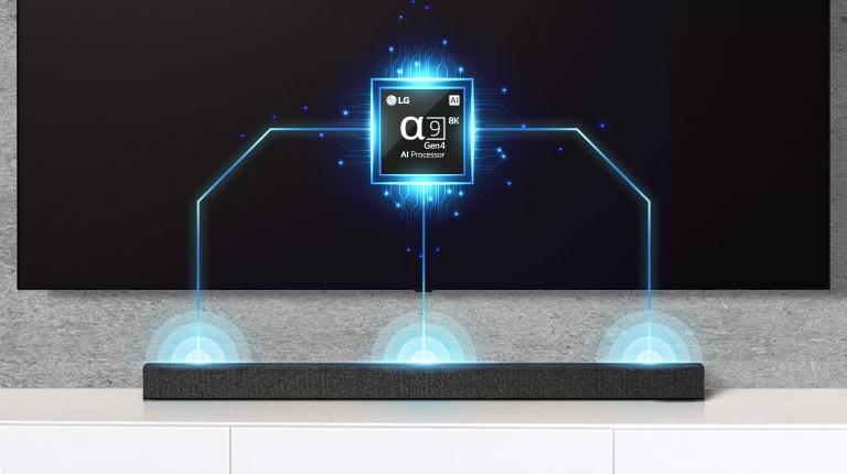 Oppdater lydplanken din med din LG TVs AI-prosessor