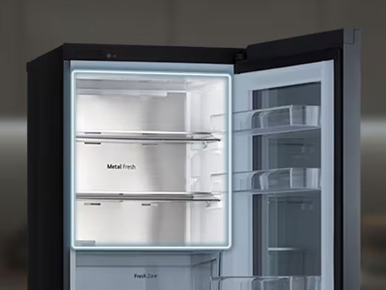 Metal Fresh™-område inne i kjøleskapet.