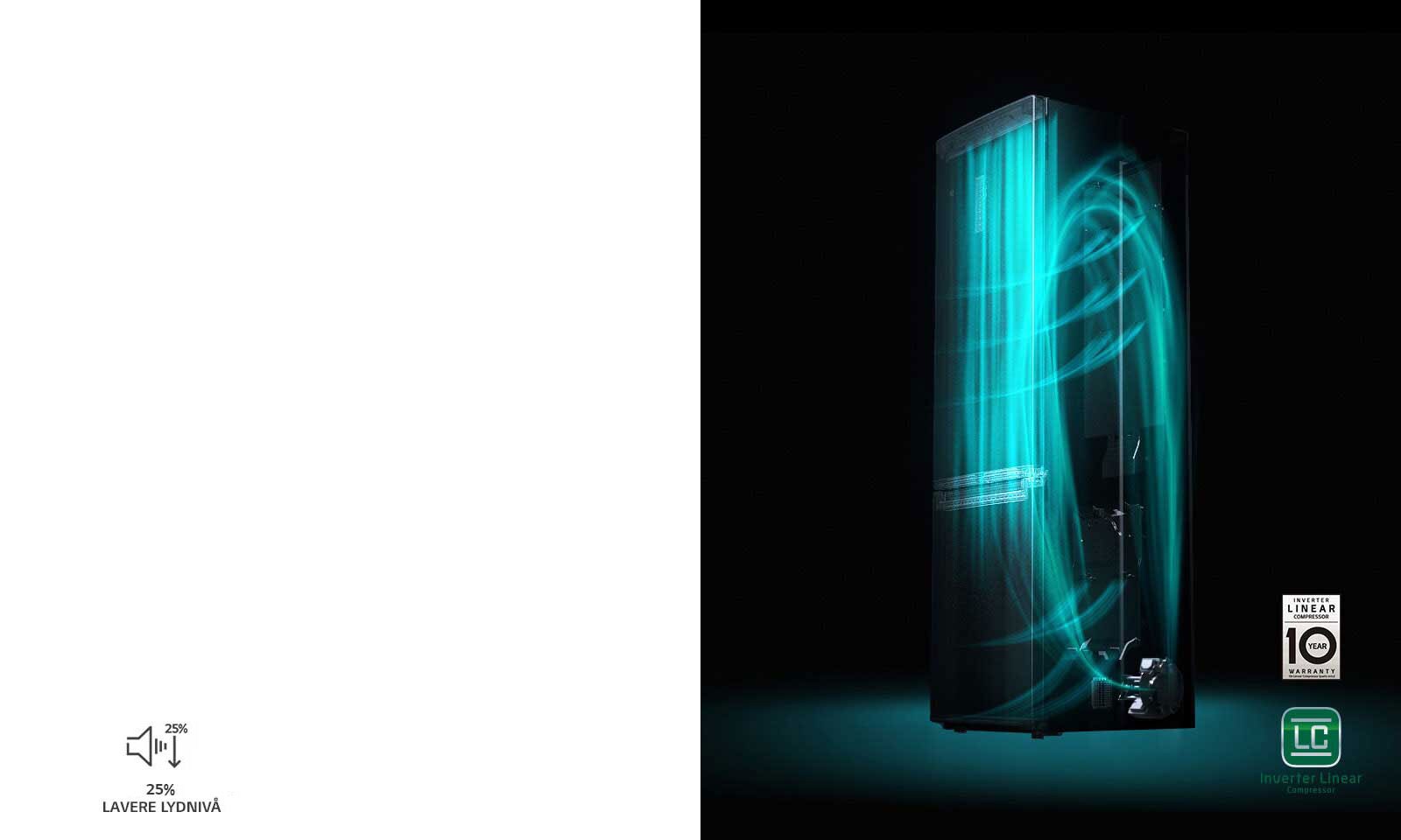 10 års garanti på Linear Compressor 1