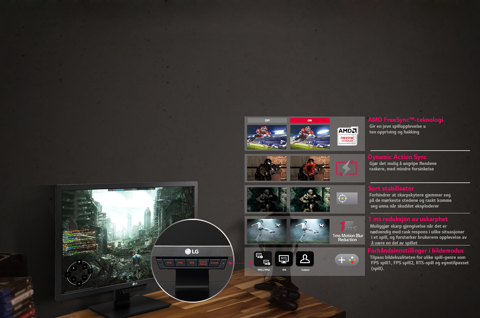 En rekke gamingfunksjoner å vinne:Black Stabilizer1