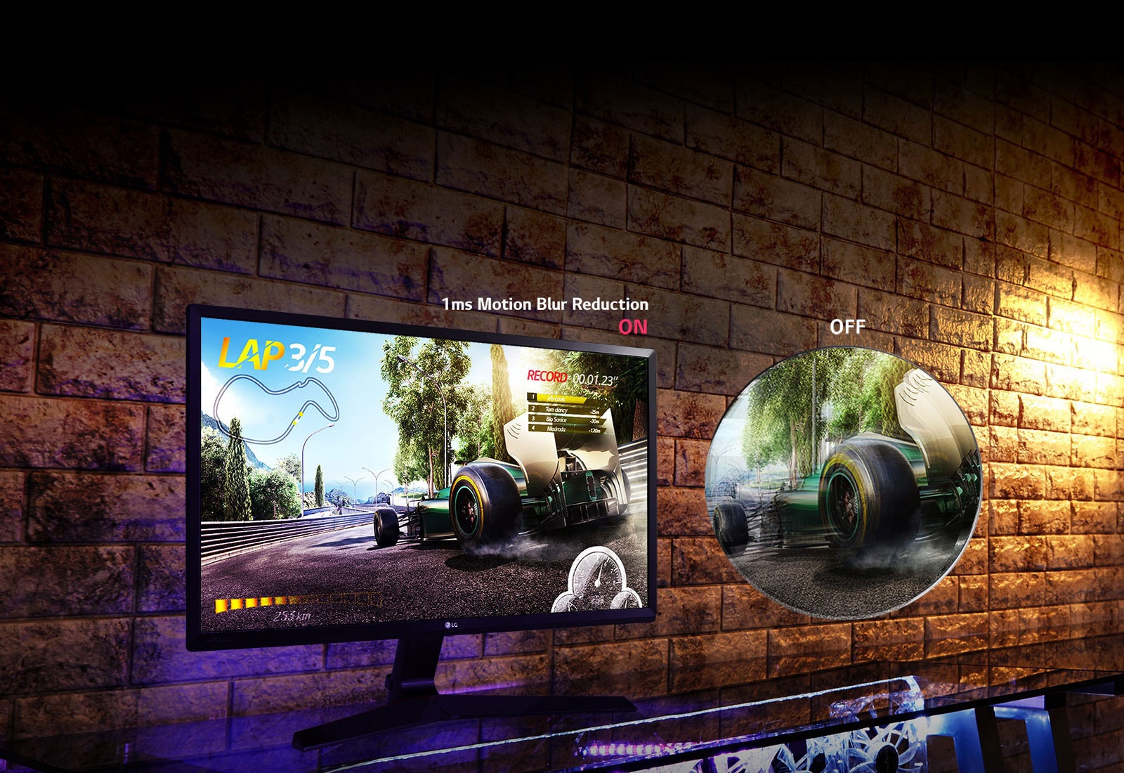 IPS spillskjerm med 1ms reduksjon av uskarphet<br>1