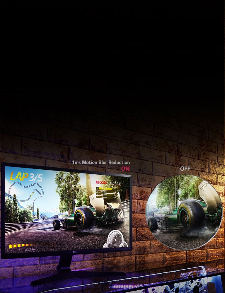 IPS spillskjerm med 1ms reduksjon av uskarphet<br>2