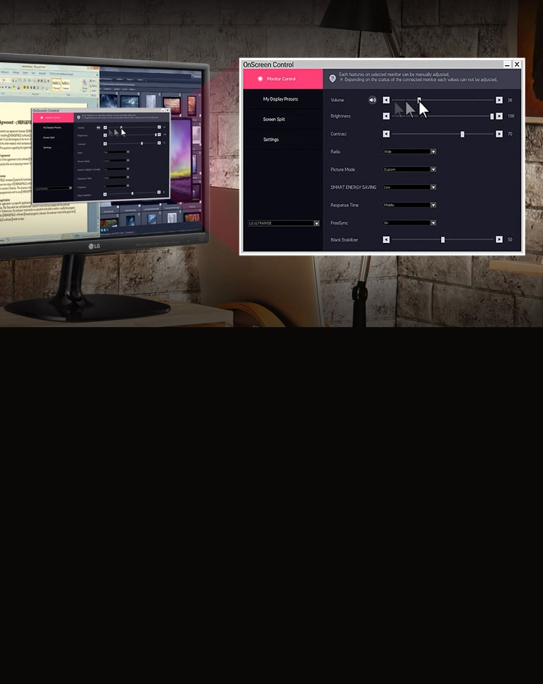 Forhåndsinnstilte valg med ett enkelt klikk<br>2