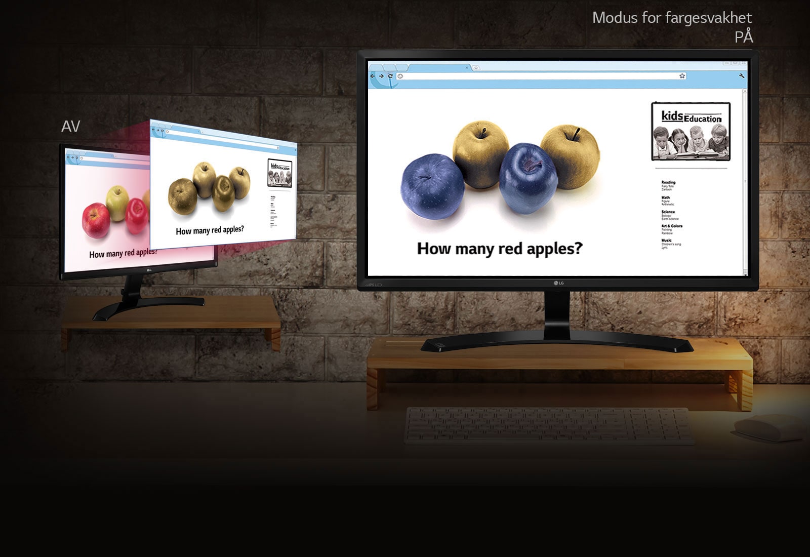 Tilbyr forbedret fargevisning av fargesvakhet<br>1