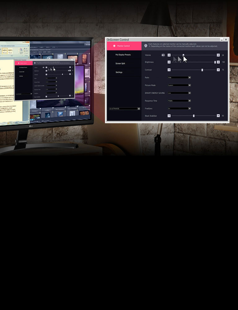 Forhåndsinnstilte valg med ett enkelt klikk<br>2