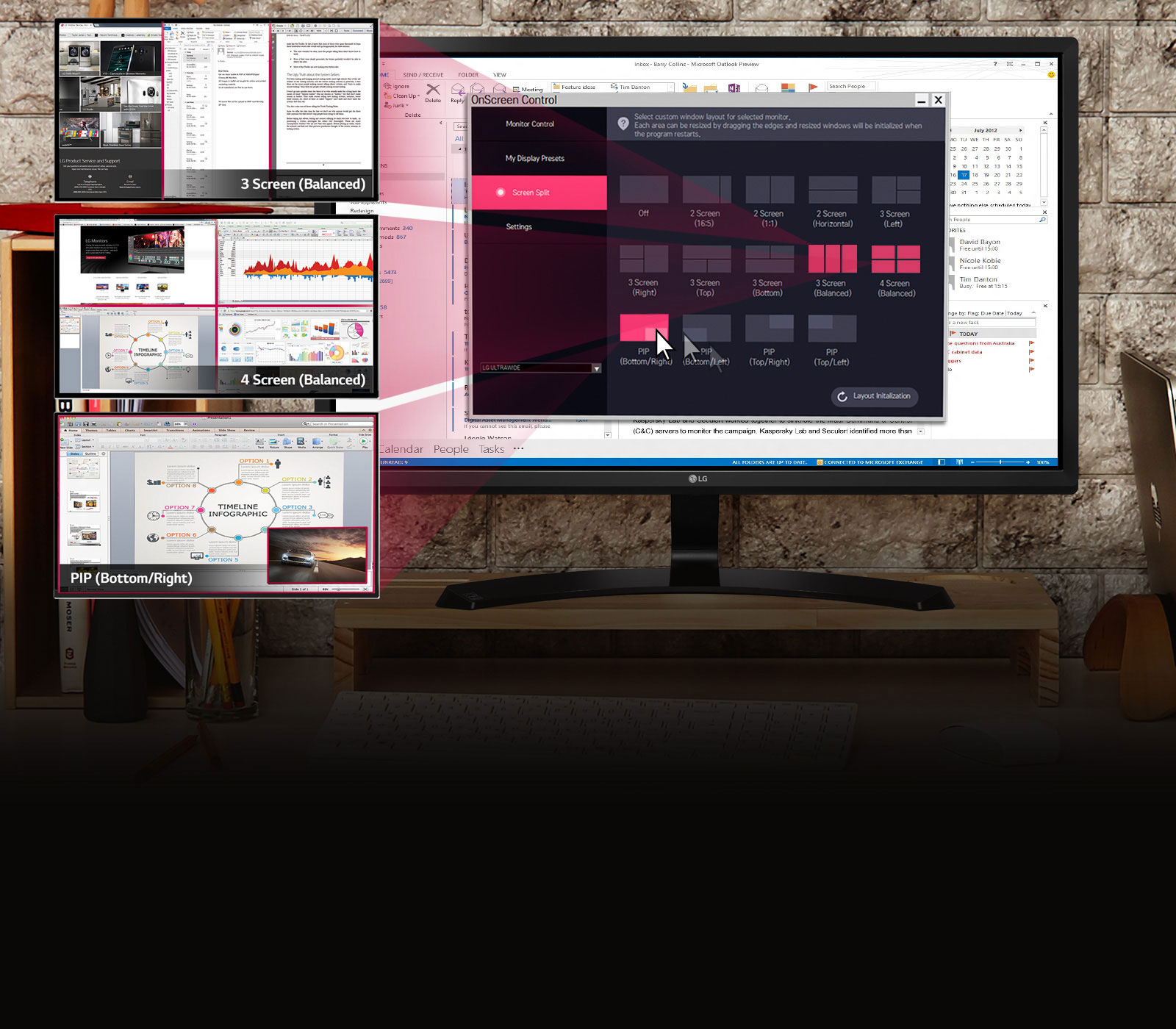 Tilpass arbeidsområdet ditt for multitasking<br>1