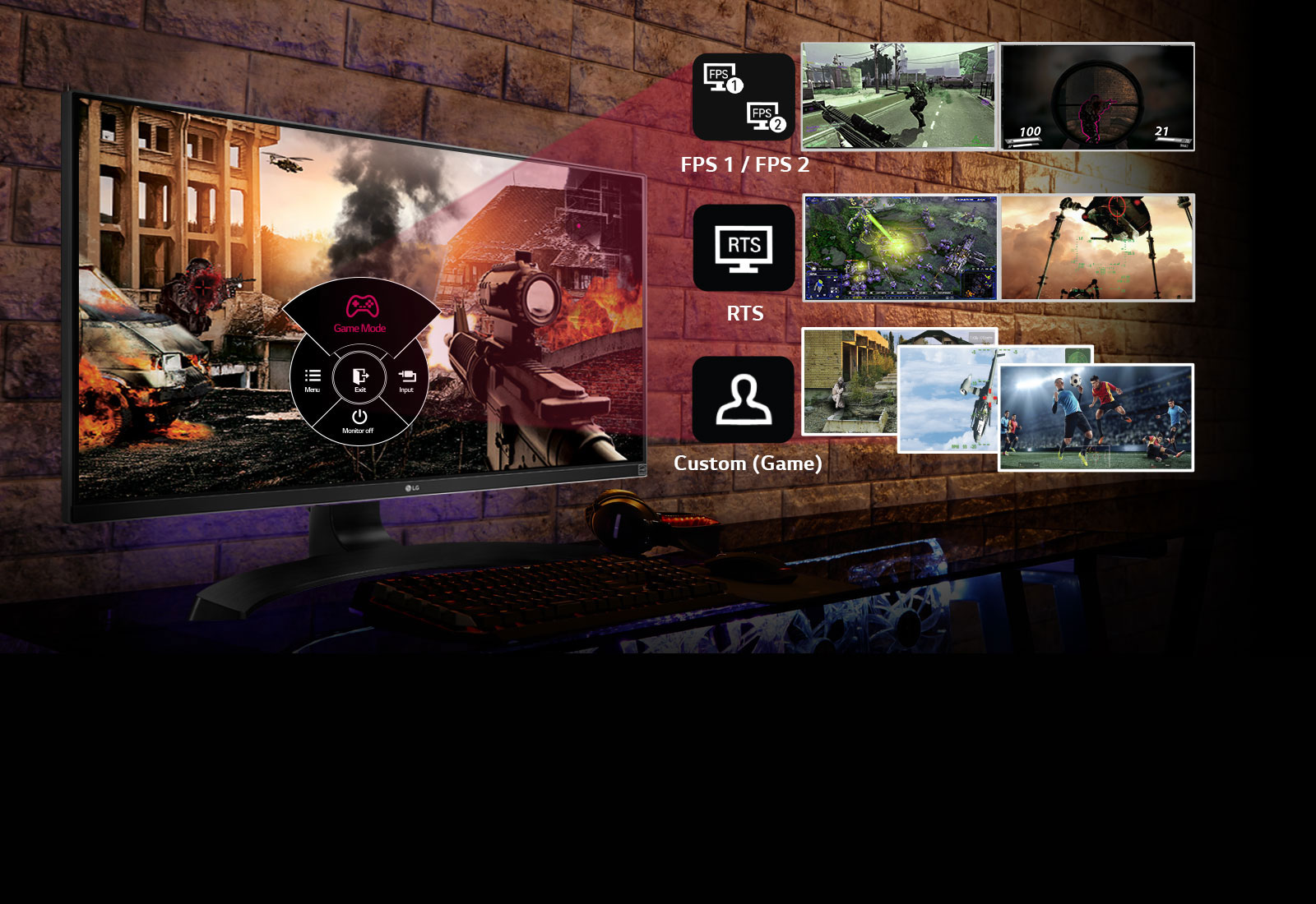 Optimalisert innstilling for spillene du liker<br>1