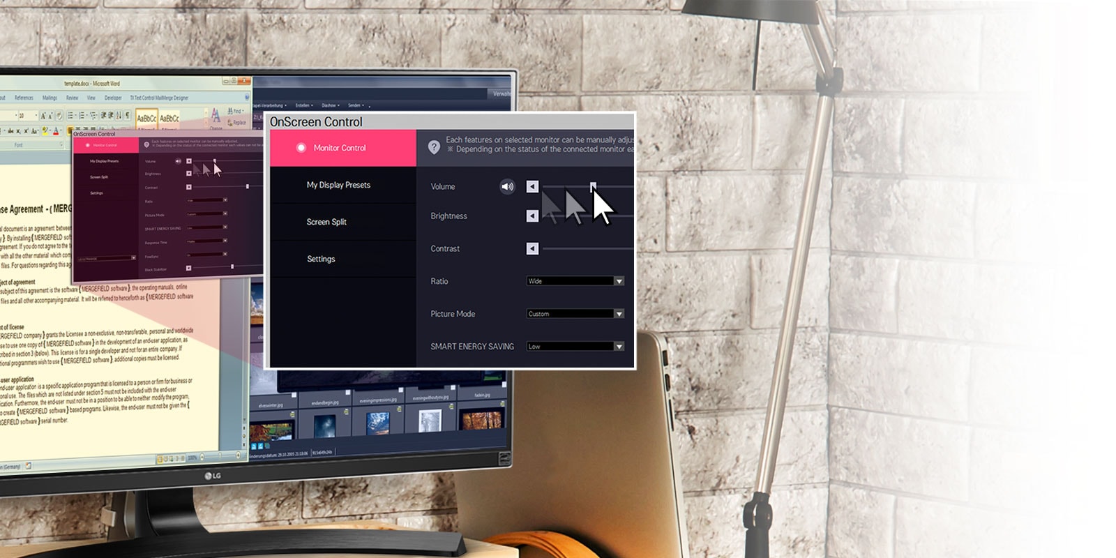 Enkel, og lett skjermkontroll<br>1