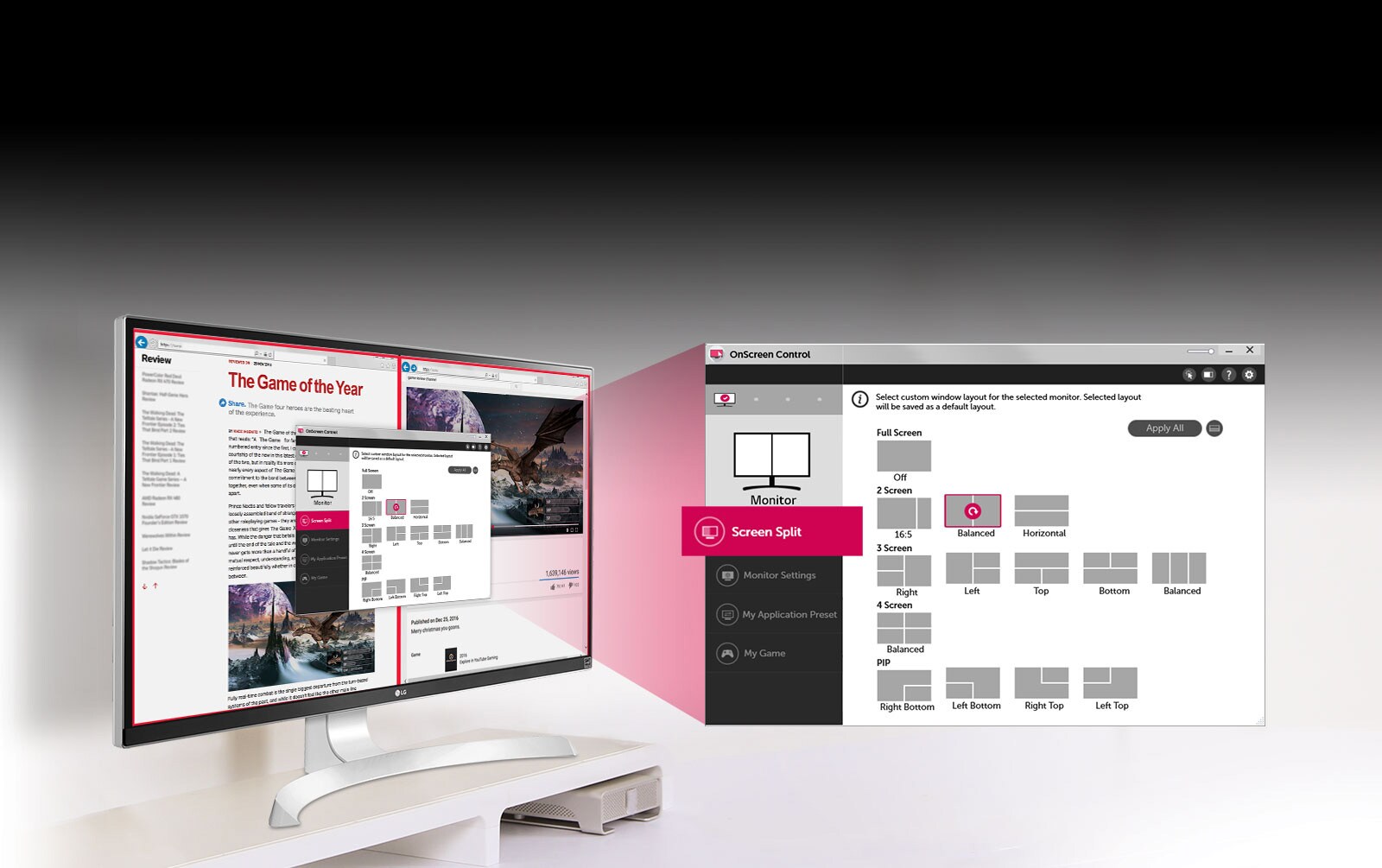 Splitting av skjerm med et museklikk.1