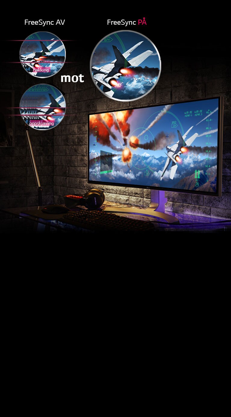 Tydelige, online spillscener med FreeSync