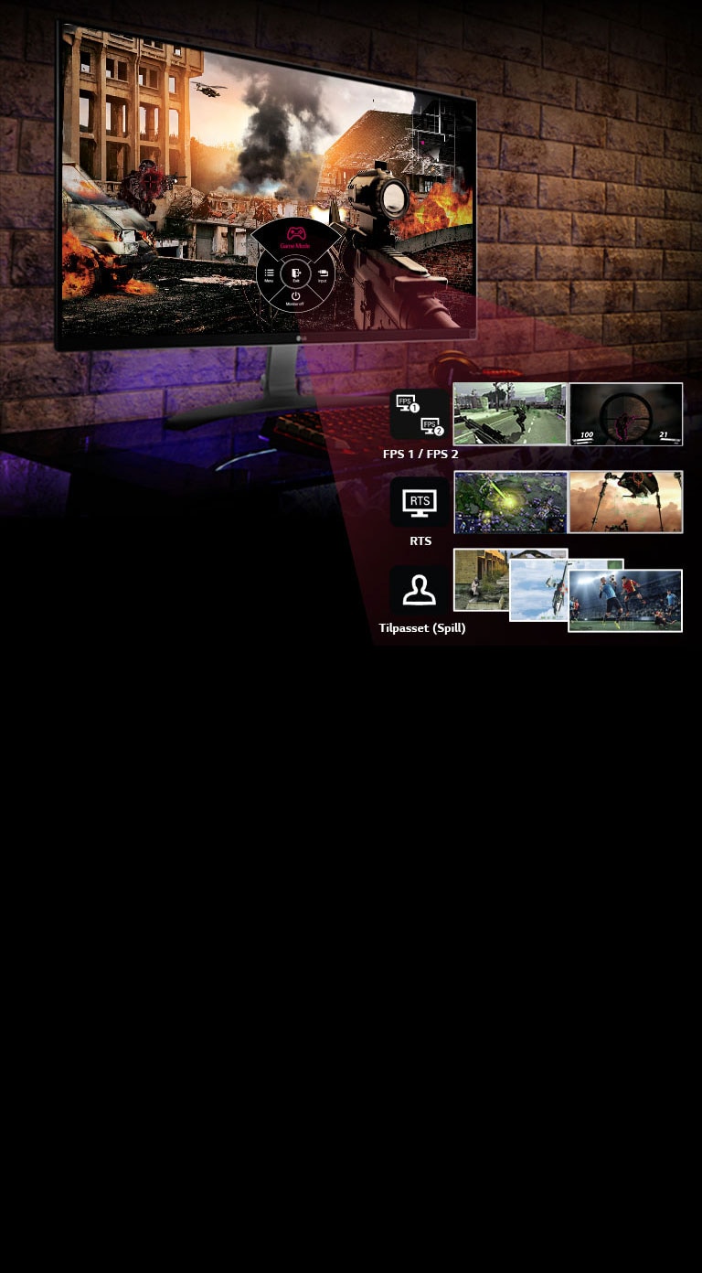 Optimalisert innstilling for spillene du liker