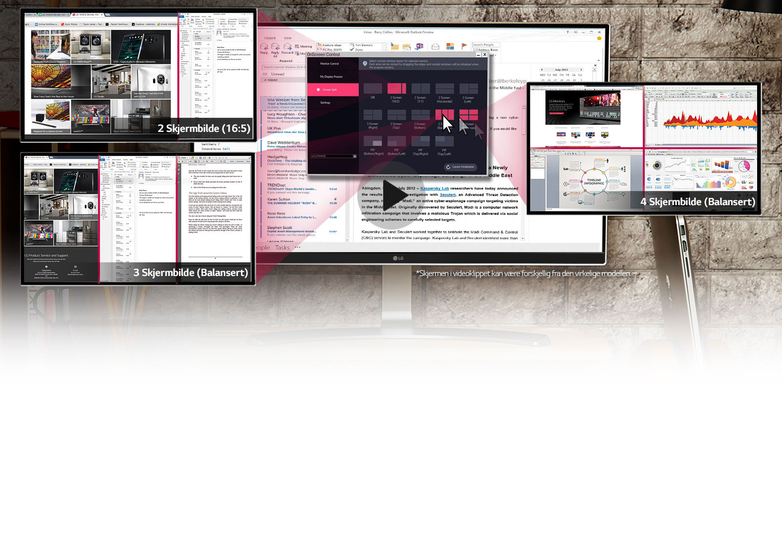 Del opp arbeidsområdet ditt