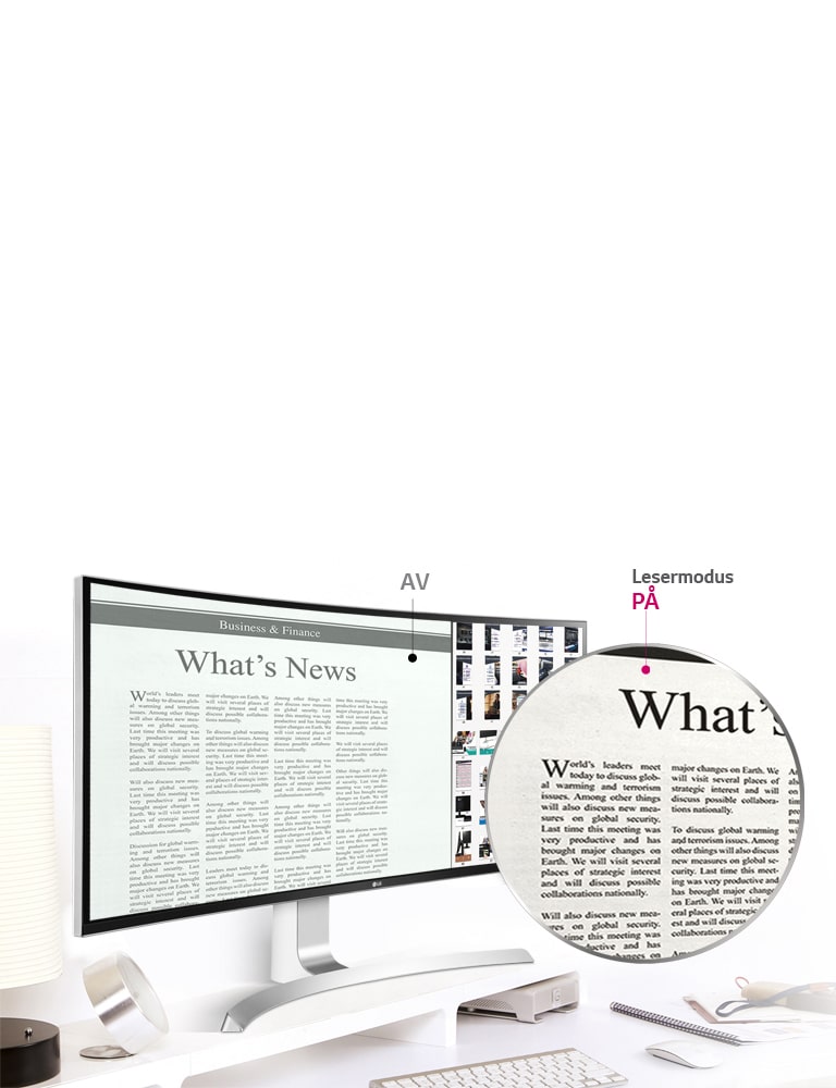 Proff fargegjengivelse og komfort med lesermodus2