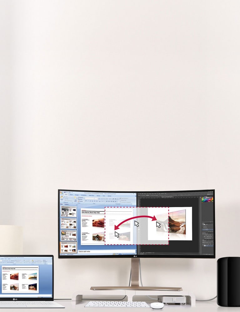 Mac og Windows på en stor skjerm med Dual Linkup2