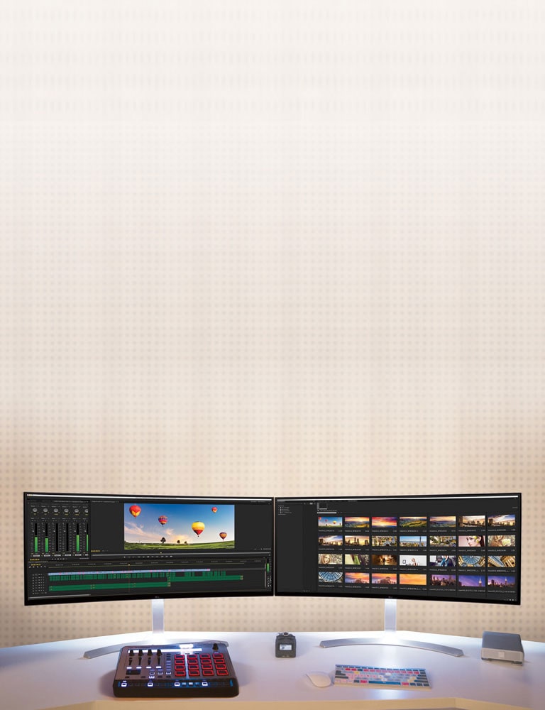 3840x1600 QHD+ skjerm<br>2