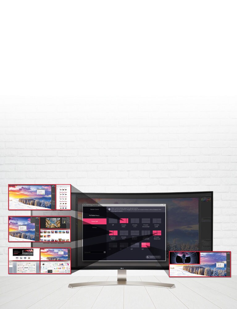 14 typer valg for oppdelt skjermbilde<br>2