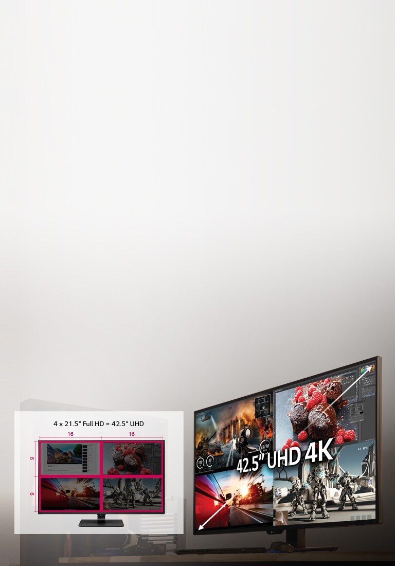 42,5 tommers UHD 4K IPS-skjerm2