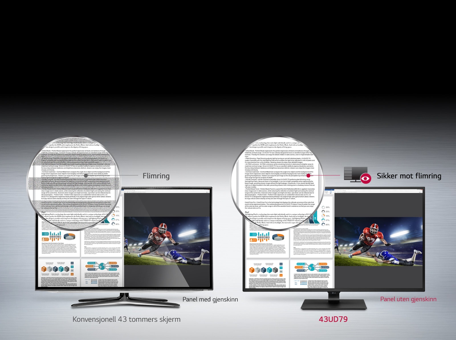 Behagelig skjerm for øynene. Stativ som kan vippes1