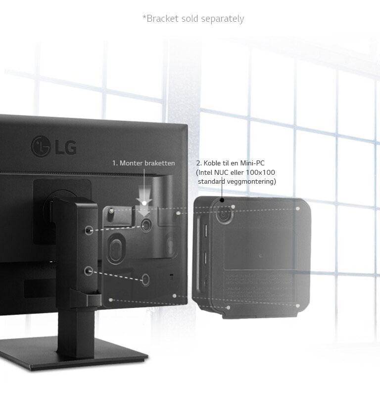 Mulig med tilkobling <br>av mini-PC