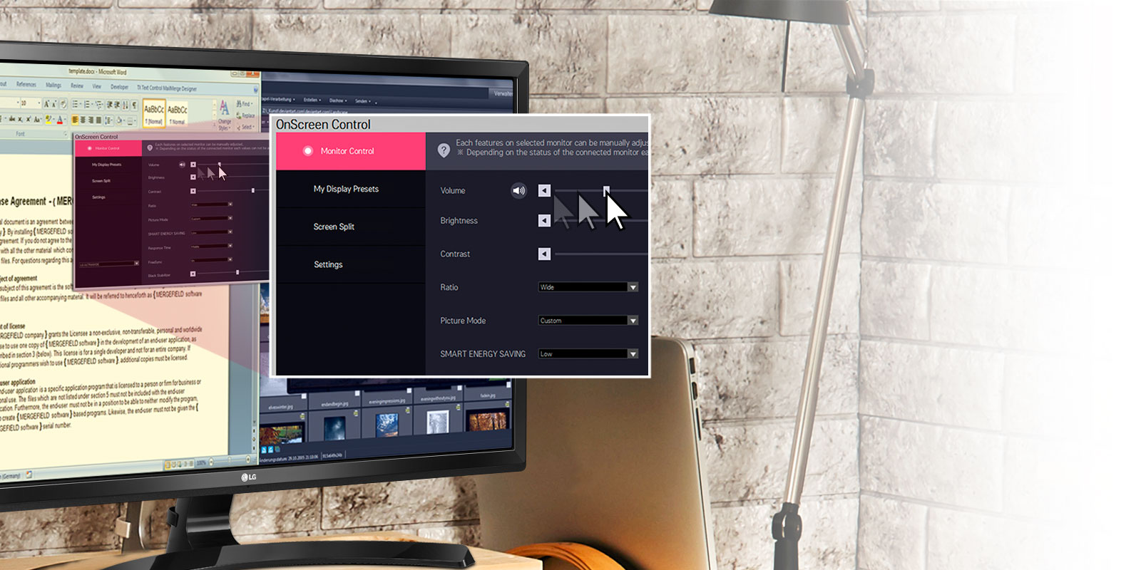 Enkel, og lett skjermkontroll<br>1