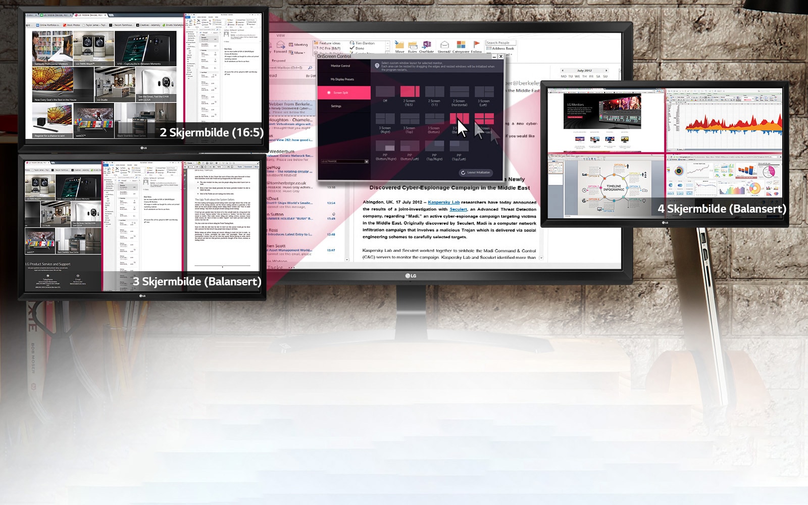 Del opp arbeidsområdet ditt<br>1