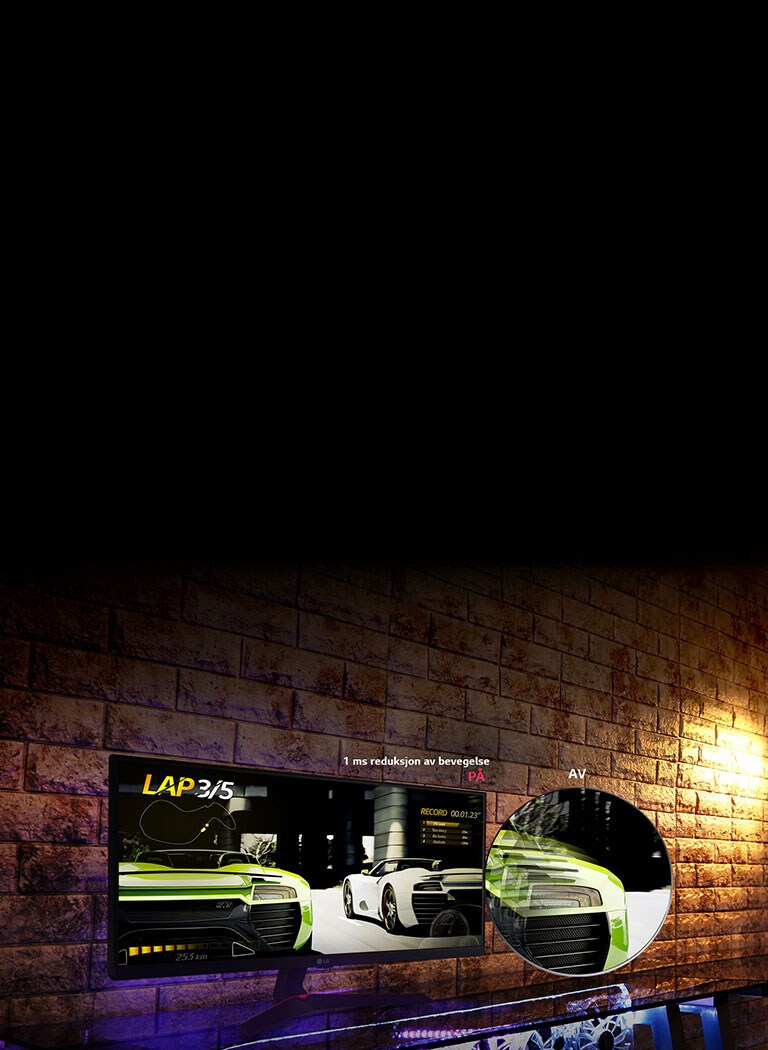 21:9 Bred spillskjerm 1 ms reduksjon av uskarphet2