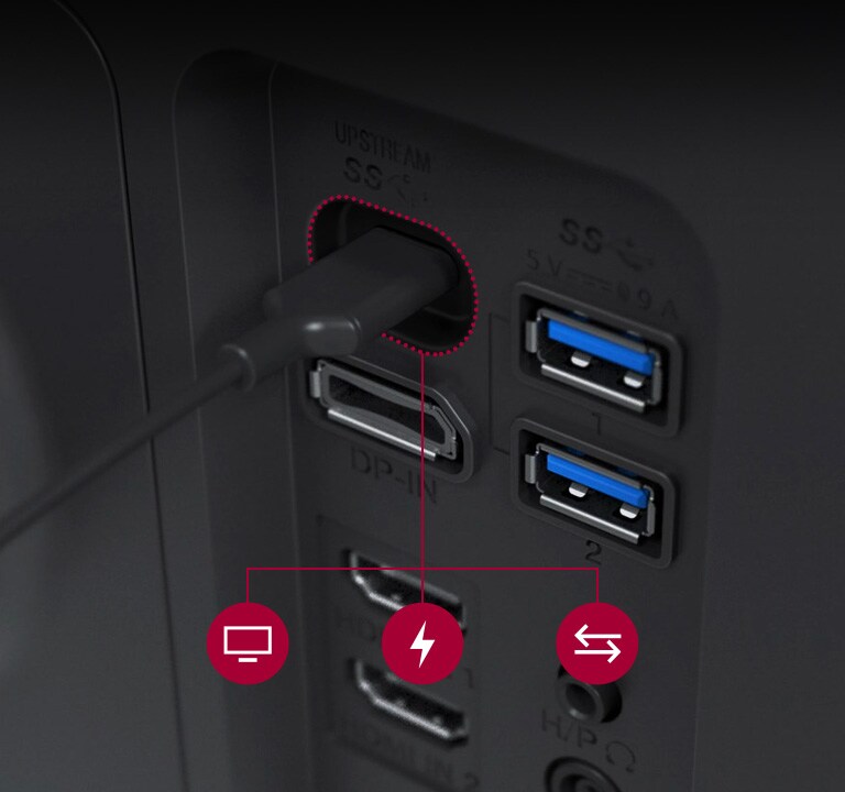 USB Type-C™ tilbyr dataoverføring og strømlevering (opptil 96 W).