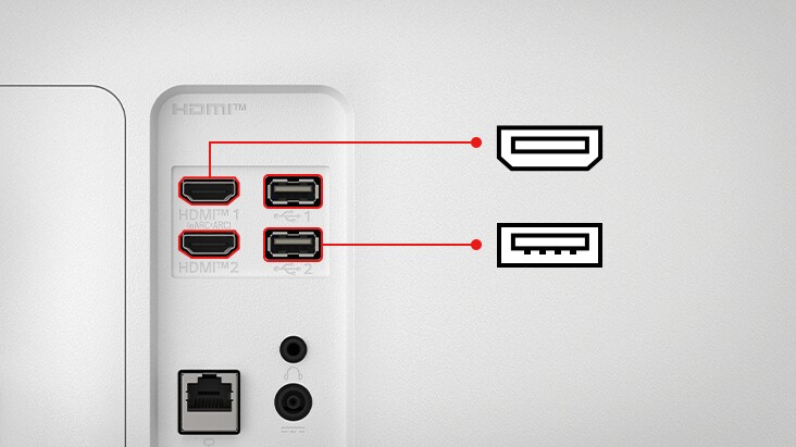LG Smart Monitor tilbyr to USB- og to HDMI-porter.