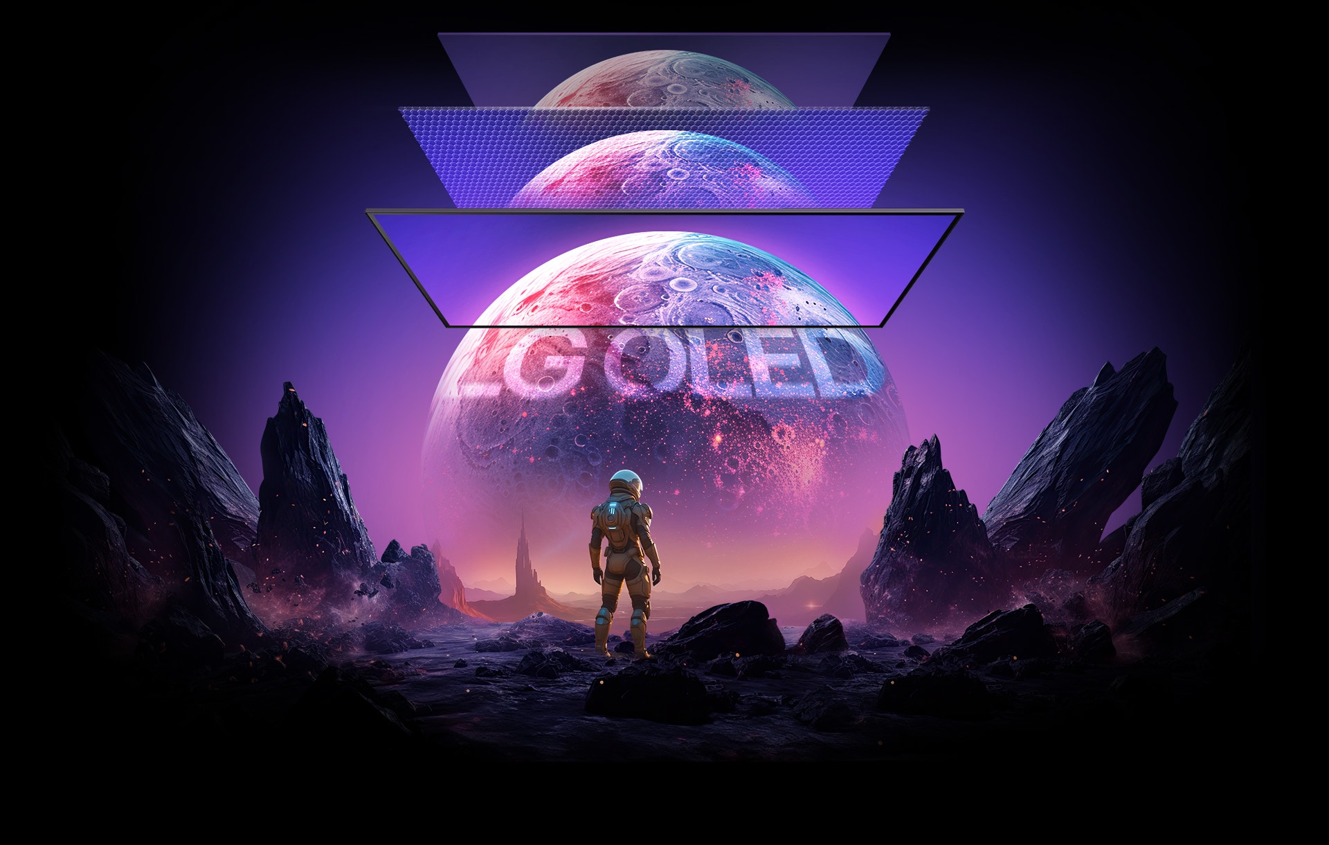 Planetbilder vises lysere og klarere på LG OLED-skjermer.	