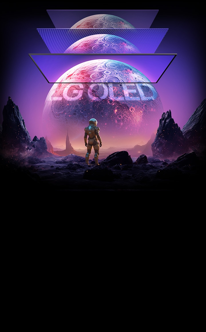Planetbilder vises lysere og klarere på LG OLED-skjermer.	