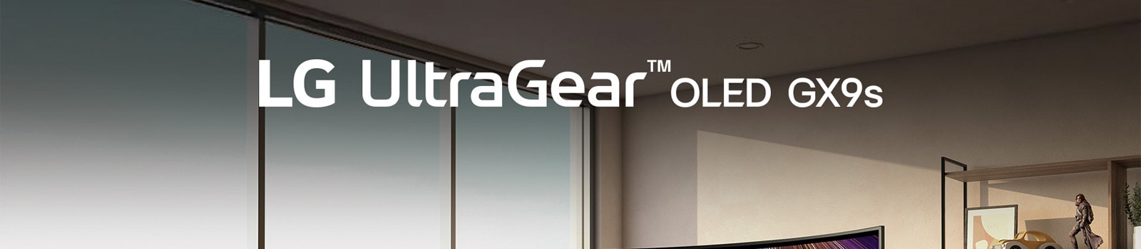 Visning forfra av UltraGear™ 45GX90SA spilleskjerm.