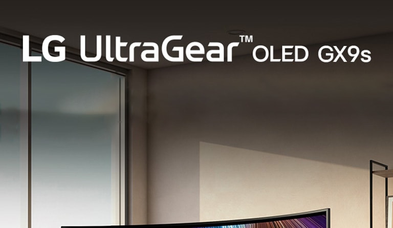 Visning forfra av UltraGear™ 45GX90SA spilleskjerm.