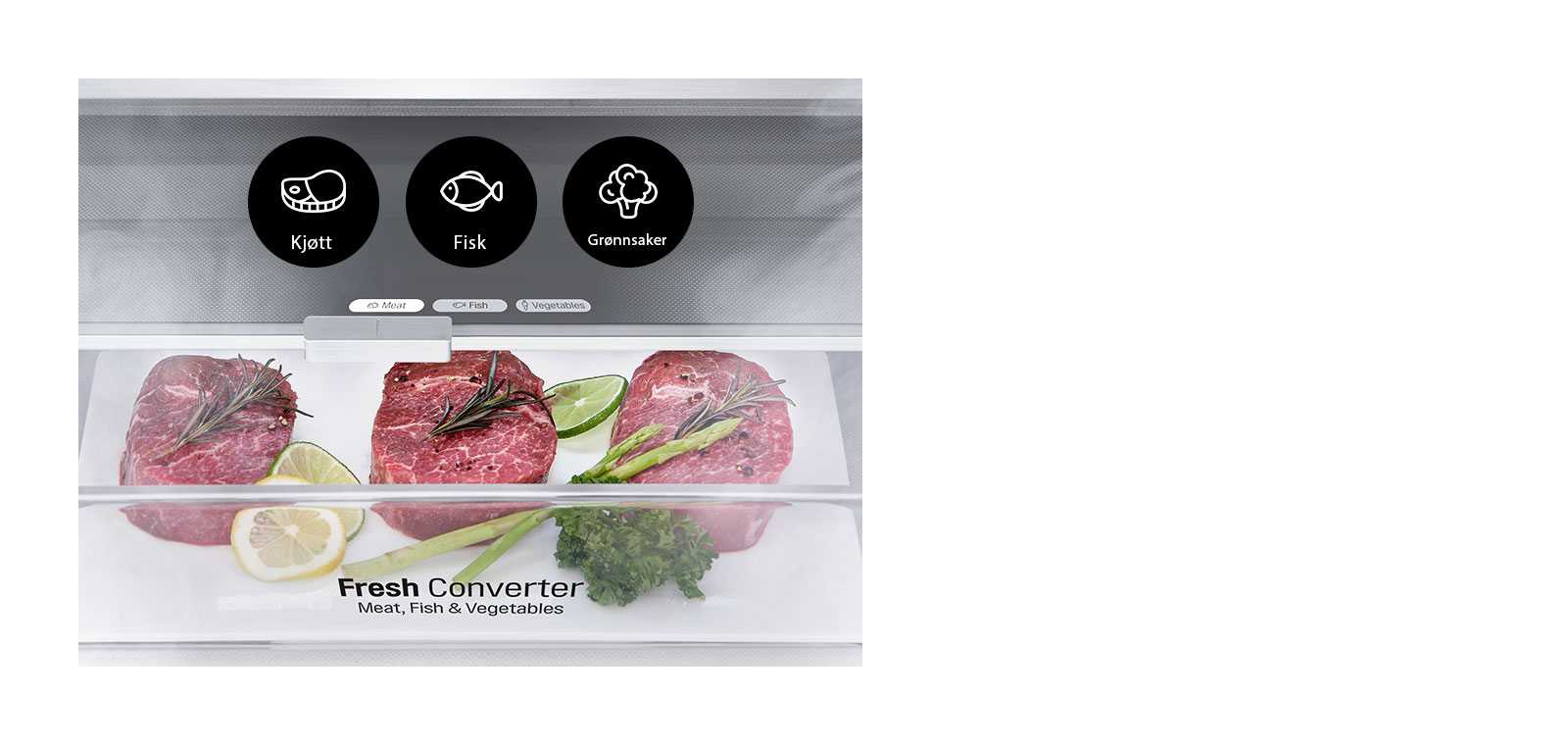 Velg optimal temperatur etter type mat