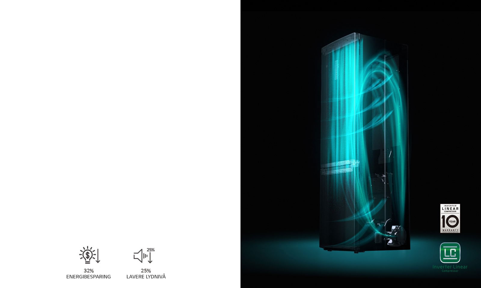 10 års garanti på Linear Compressor 3