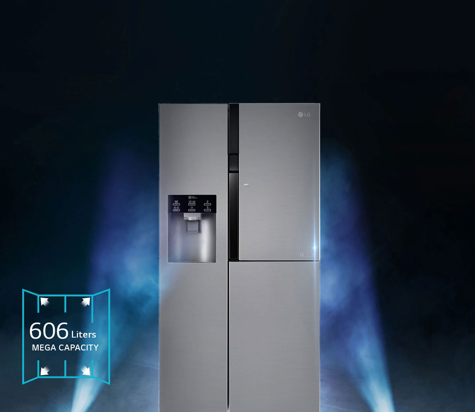 Stor kapasitet på 606 liter1