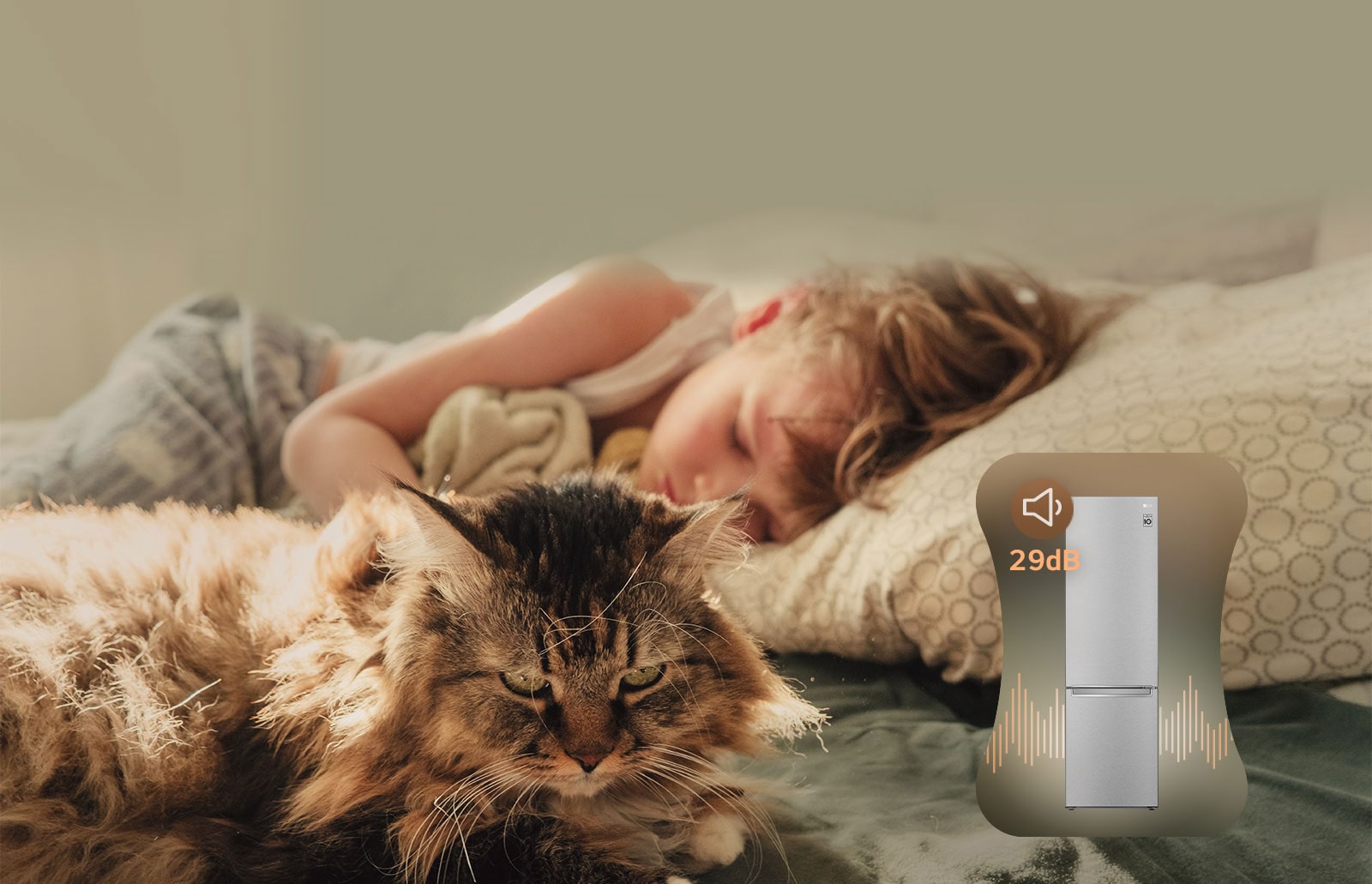 Bilde av et barn som sover komfortabelt.