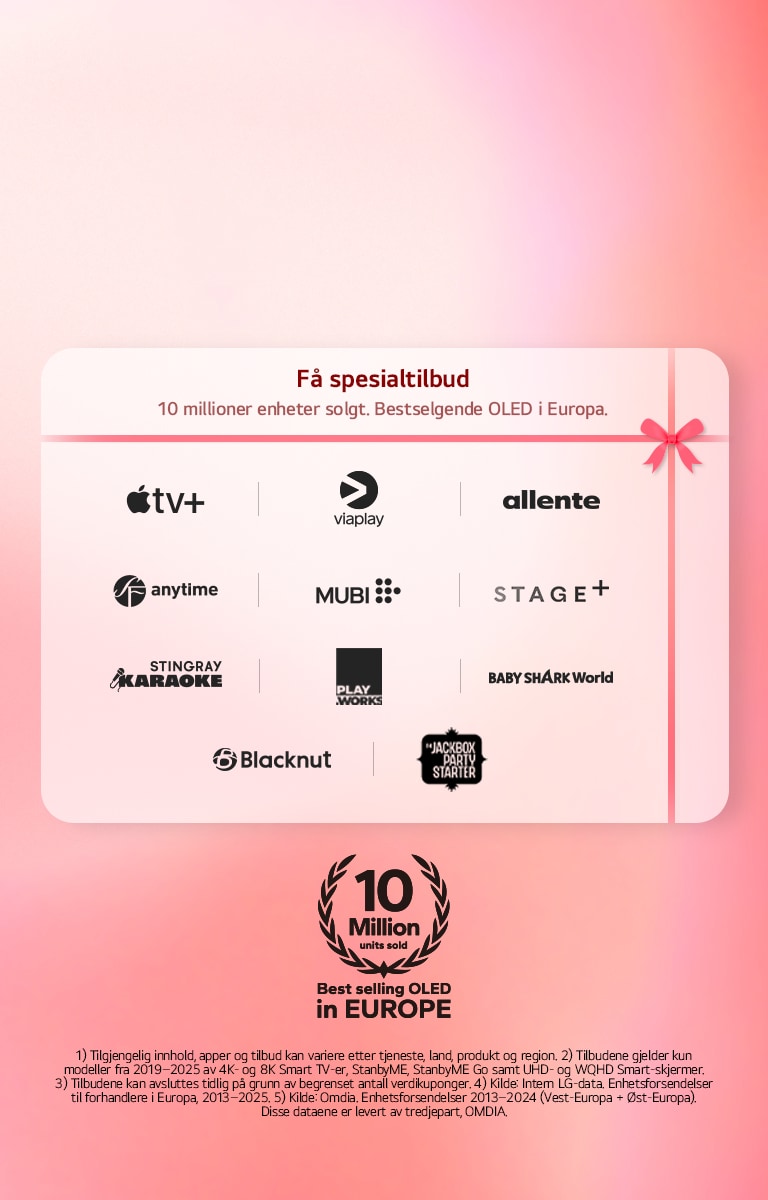 En rød boks er plassert med teksten «LG Streaming Week» på.