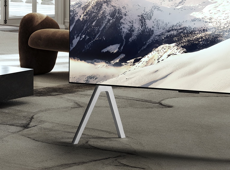 Nærbilde av Ultra Slim Design på LG OLED TV.