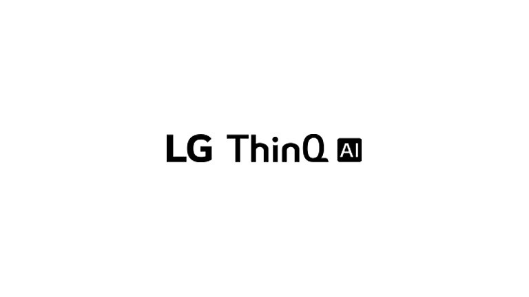 Dette kortet beskriver talekommandoer. LG ThinQ AI-logo er plassert.
