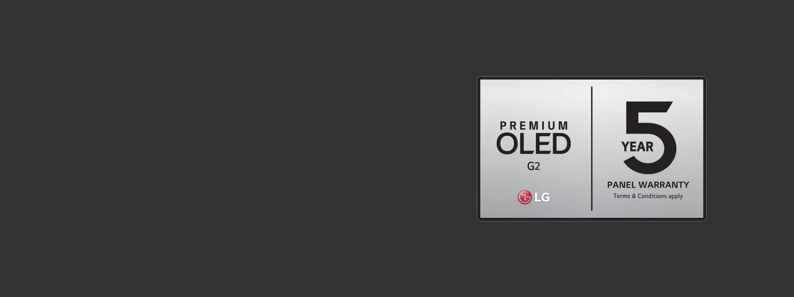 Logo for fem års garanti på panel.