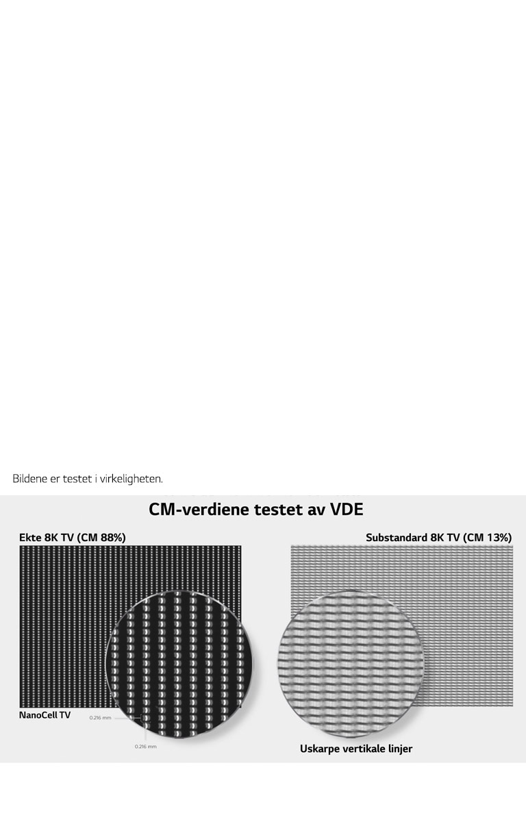 Ekte 8K- Tilfredsstiller internasjonale standarder2