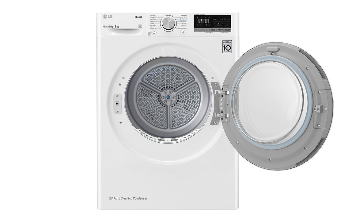 LG 9-kg DUAL Inverter Heat Pump™ Tørketrommel med Eco Hybrid™og Varmepumpeteknologi, F0RV509N1WD, thumbnail 2