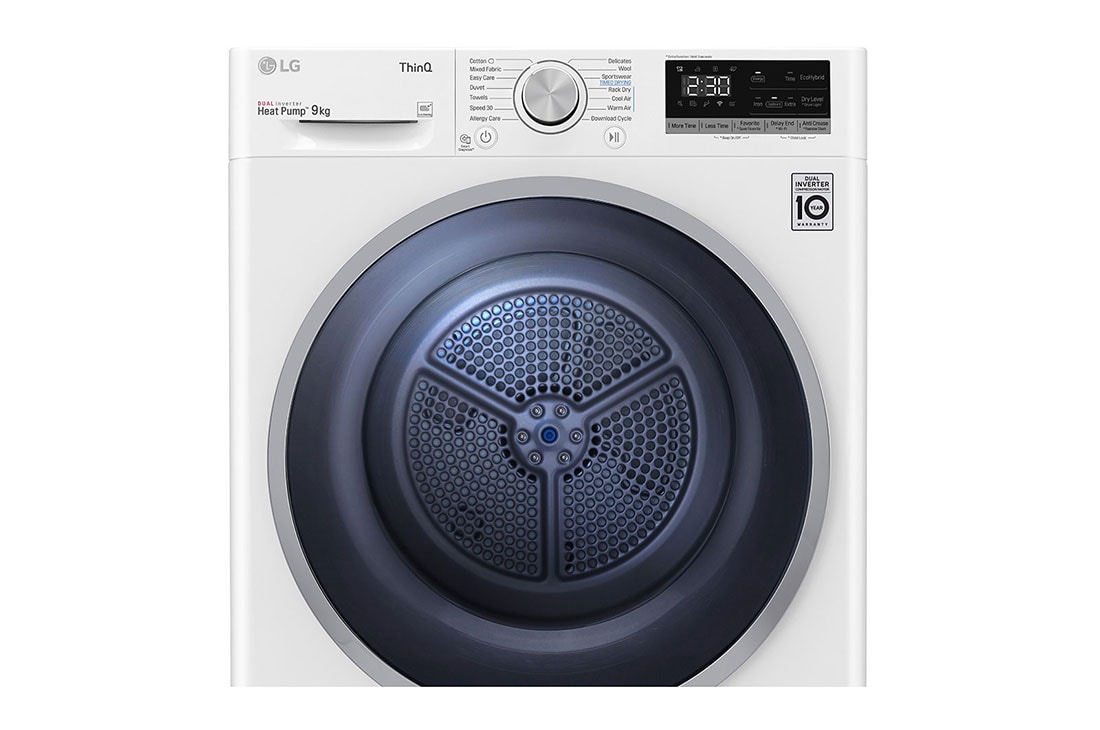 LG 9-kg DUAL Inverter Heat Pump™ Tørketrommel med Eco Hybrid™og Varmepumpeteknologi, F0RV509N1WD, thumbnail 7