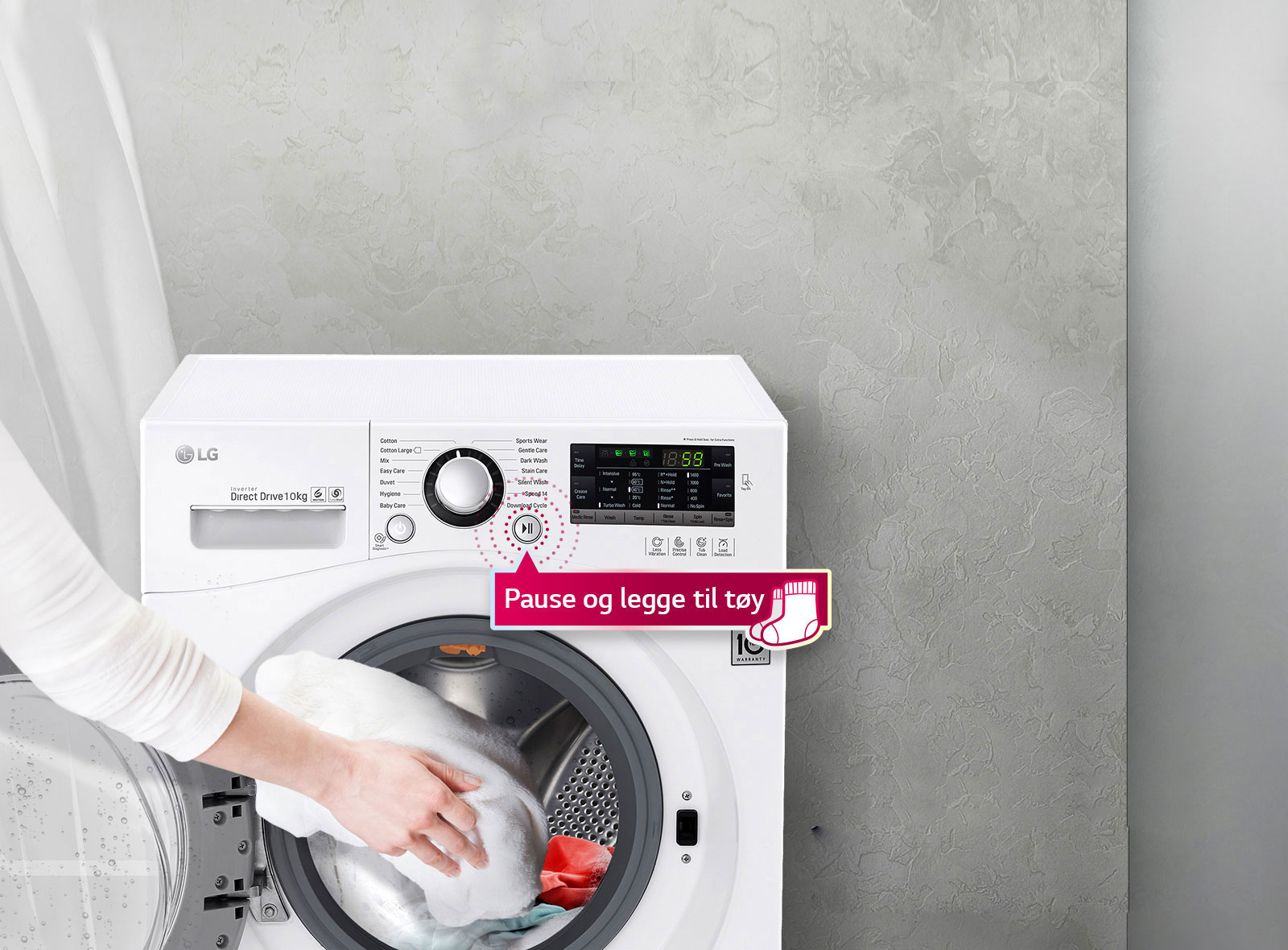 Pausa & Lägg till tvätt